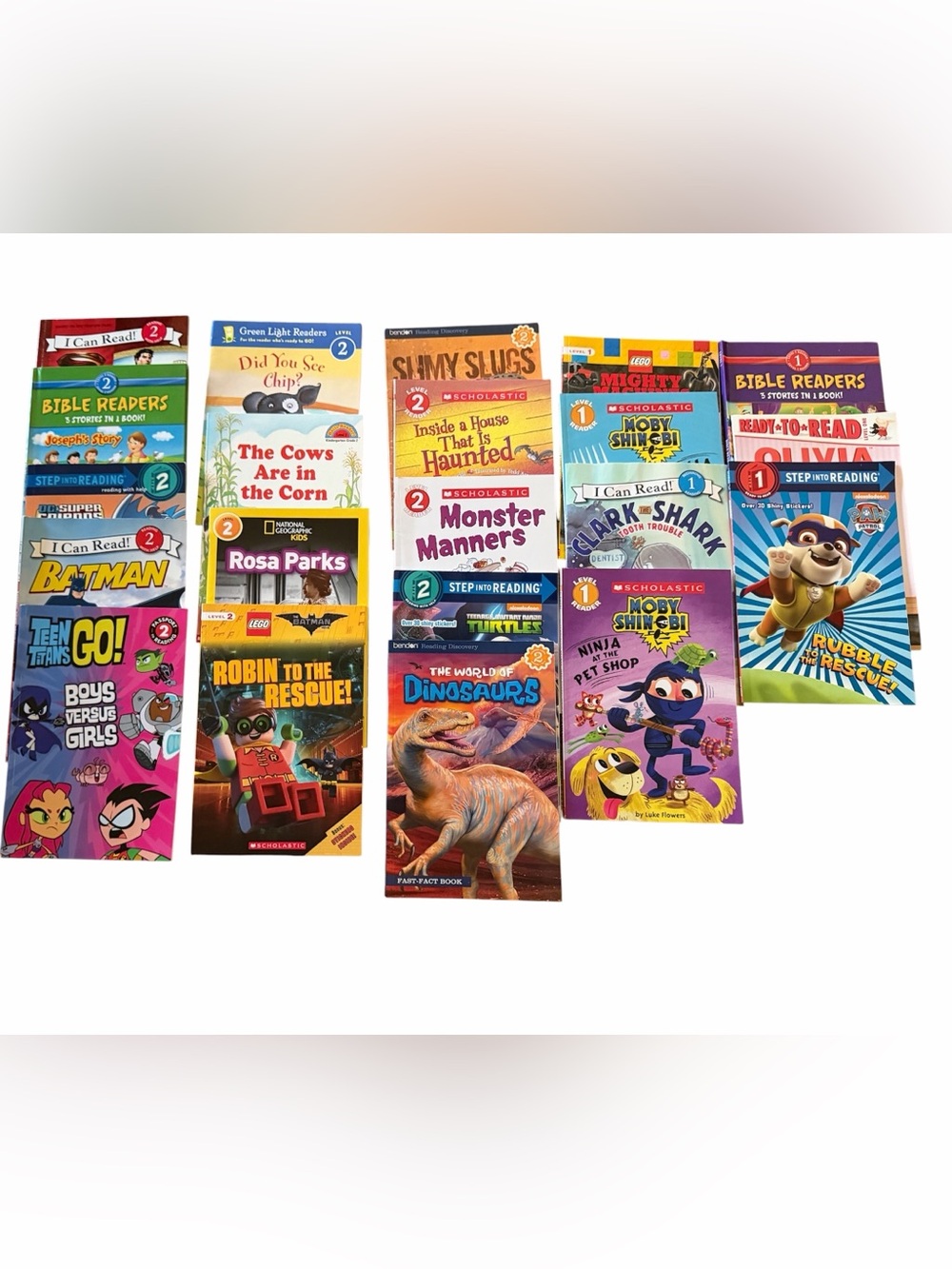21 Kids Early Reader Book Lot Level 1 & 2 I Can Read Scholastic LEGO Batman